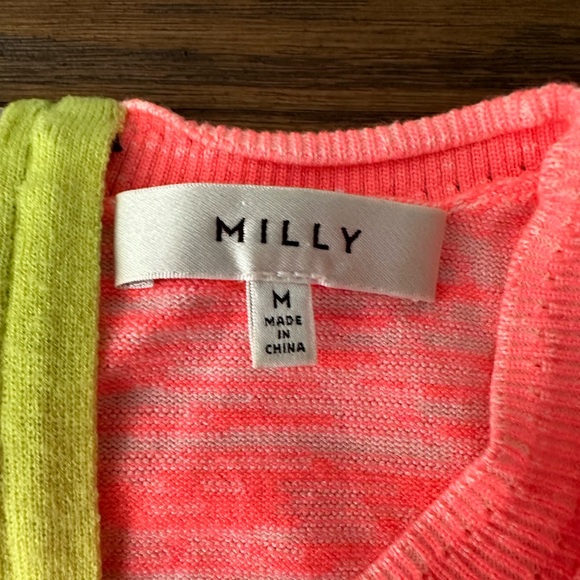 Milly Pink Space-Dyed Crewneck Sweater, Size M - Picture 5 of 7